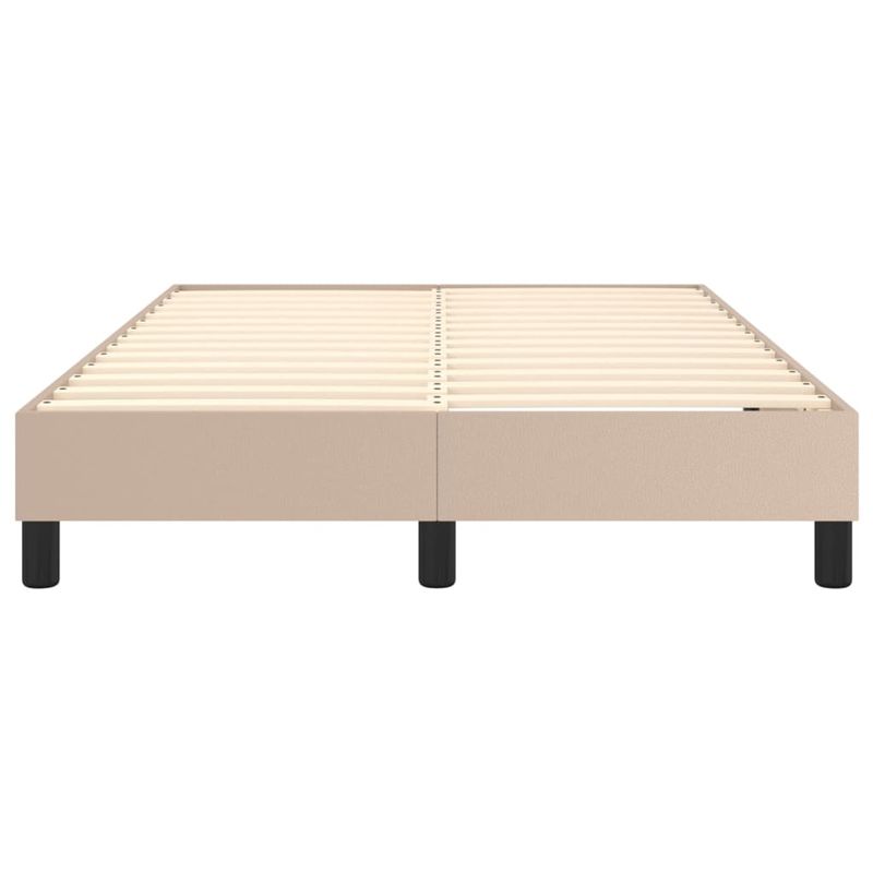 Casa si Gradina - Mobilier - Paturi si accesorii - Paturi - Cadru de pat box spring, cappuccino, 120x200cm, piele ecologica, înălțime 25 cm - Infinity.ro