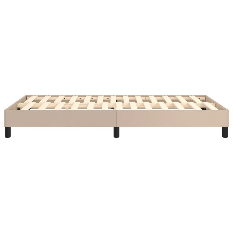 Casa si Gradina - Mobilier - Paturi si accesorii - Paturi - Cadru de pat box spring, cappuccino, 120x200cm, piele ecologica, înălțime 25 cm - Infinity.ro