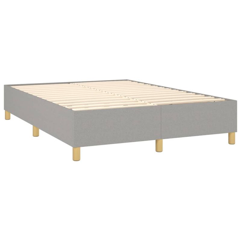 Casa si Gradina - Mobilier - Paturi si accesorii - Paturi - Pat continental, gri deschis, 140x200 cm, material textil - Infinity.ro