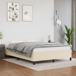Casa si Gradina - Mobilier - Paturi si accesorii - Paturi - Cadru de pat, crem, 140x190 cm, piele ecologica - Infinity.ro