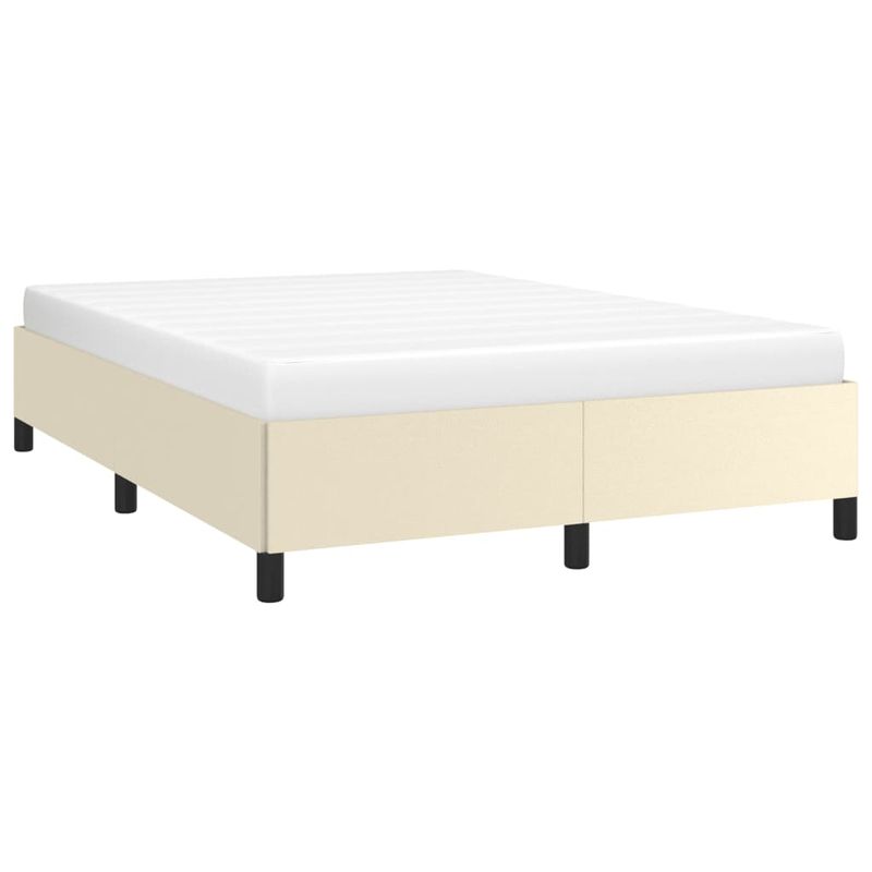 Casa si Gradina - Mobilier - Paturi si accesorii - Paturi - Cadru de pat, crem, 140x190 cm, piele ecologica - Infinity.ro