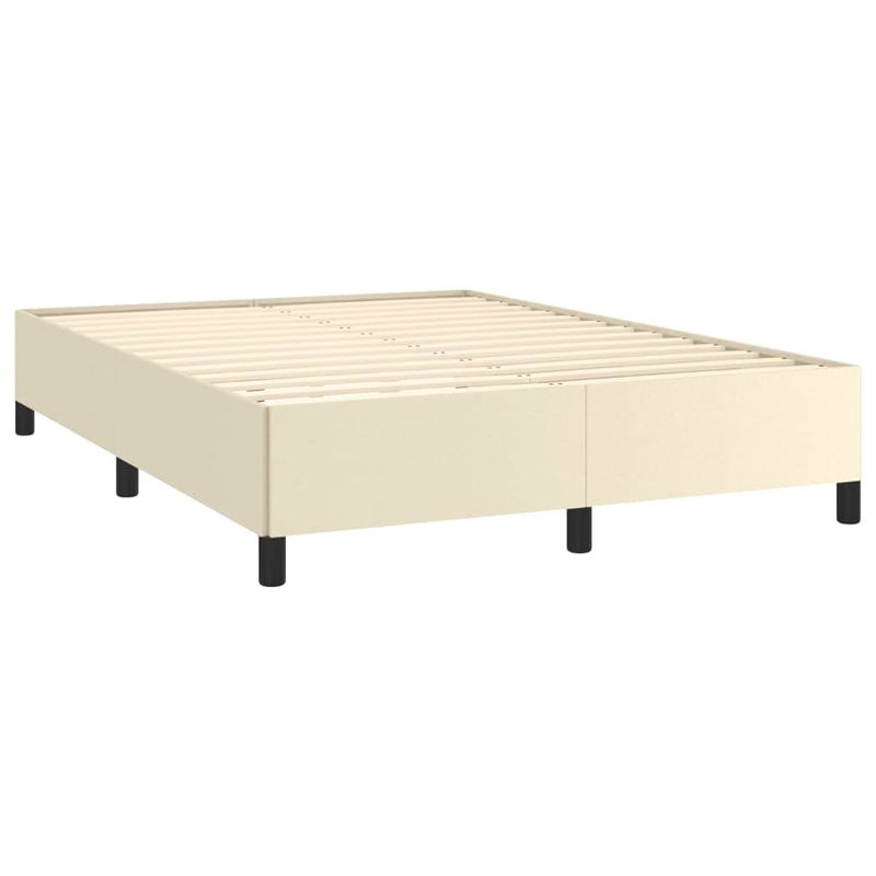 Casa si Gradina - Mobilier - Paturi si accesorii - Paturi - Cadru de pat, crem, 140x190 cm, piele ecologica - Infinity.ro