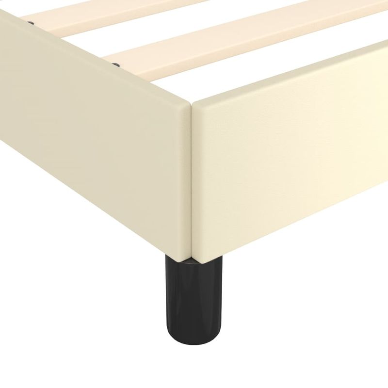 Casa si Gradina - Mobilier - Paturi si accesorii - Paturi - Cadru de pat, crem, 140x190 cm, piele ecologica - Infinity.ro