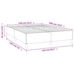 Casa si Gradina - Mobilier - Paturi si accesorii - Paturi - Cadru de pat, crem, 140x190 cm, piele ecologica - Infinity.ro
