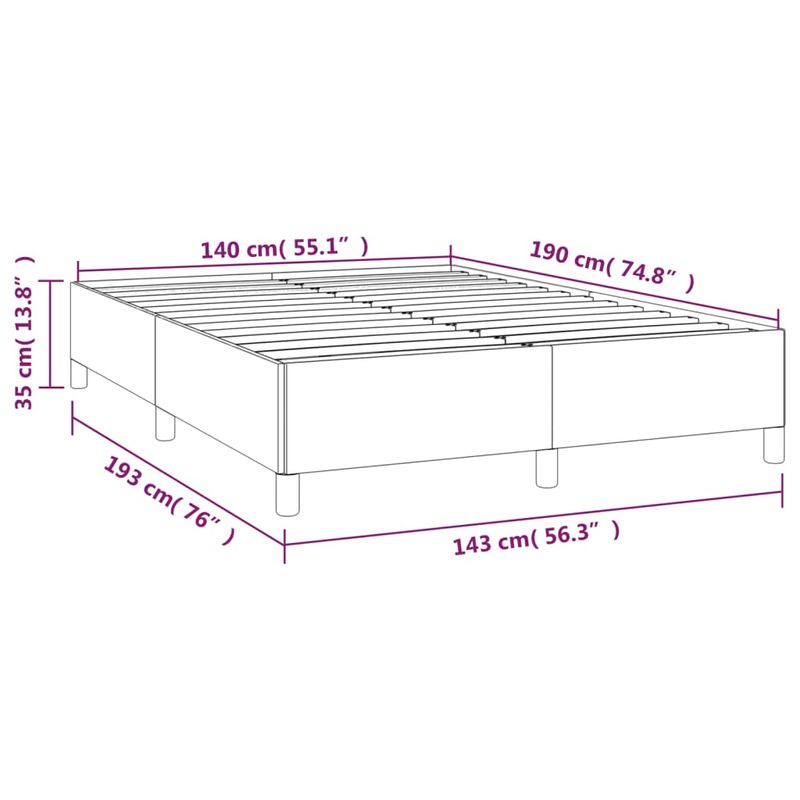 Casa si Gradina - Mobilier - Paturi si accesorii - Paturi - Cadru de pat, crem, 140x190 cm, piele ecologica - Infinity.ro