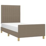 Casa si Gradina - Mobilier - Paturi si accesorii - Paturi - Cadru de pat cu tablie, gri taupe, 80x200 cm, textil - Infinity.ro