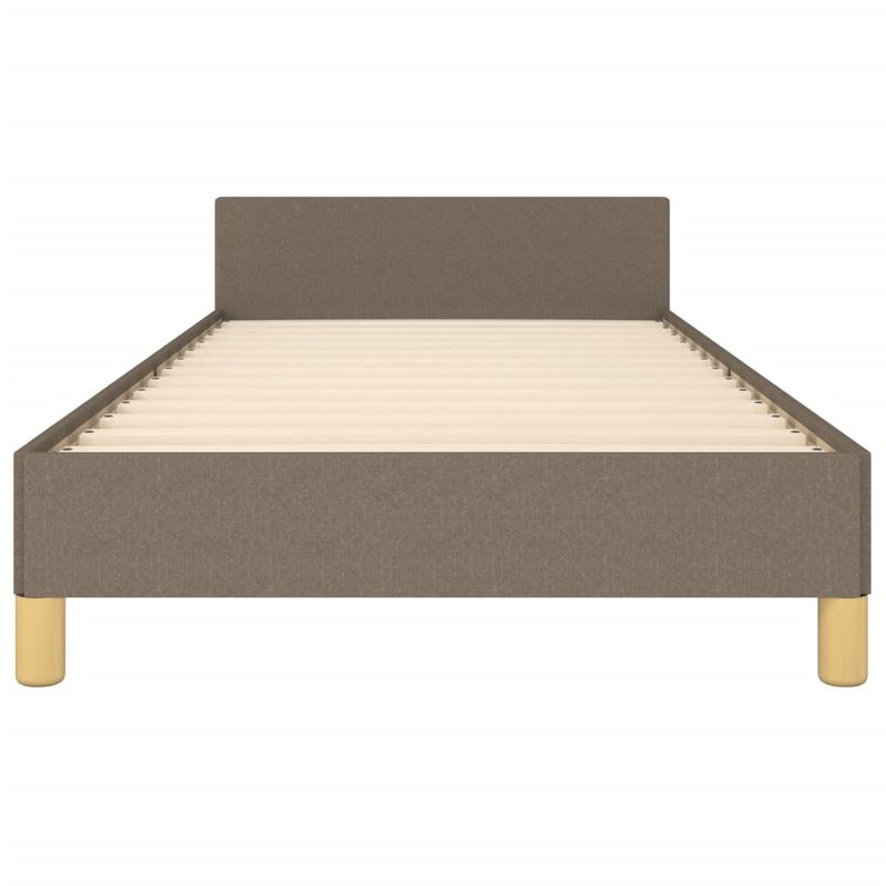 Casa si Gradina - Mobilier - Paturi si accesorii - Paturi - Cadru de pat cu tablie, gri taupe, 80x200 cm, textil - Infinity.ro