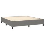 Casa si Gradina - Mobilier - Paturi si accesorii - Paturi - Pat continental cu saltea, gri inchis, 160x200 cm, tesatura - Infinity.ro