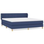 Casa si Gradina - Mobilier - Paturi si accesorii - Paturi - Pat box spring cu saltea, albastru, 180x200 cm, material textil - Infinity.ro