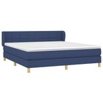 Casa si Gradina - Mobilier - Paturi si accesorii - Paturi - Pat box spring cu saltea, albastru, 180x200 cm, material textil - Infinity.ro