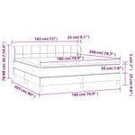 Casa si Gradina - Mobilier - Paturi si accesorii - Paturi - Pat box spring cu saltea, albastru, 180x200 cm, material textil - Infinity.ro