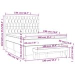 Casa si Gradina - Mobilier - Paturi si accesorii - Paturi - Pat box spring cu saltea, negru, 140x190 cm, textil - Infinity.ro