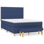 Casa si Gradina - Mobilier - Paturi si accesorii - Paturi - Pat continental cu saltea, albastru, 140x200cm, material textil - Infinity.ro