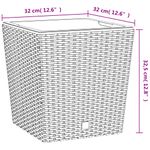 Casa si Gradina - Gradinarit si plante - Plante si ghivece - Ghivece si suporturi - Jardiniera cu interior detasabil, antracit, 21 / 32 L, PP ratan - Infinity.ro