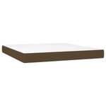 Casa si Gradina - Mobilier - Paturi si accesorii - Paturi - Pat cu arcuri, saltea si LED, maro inchis, 160x200 cm, textil - Infinity.ro