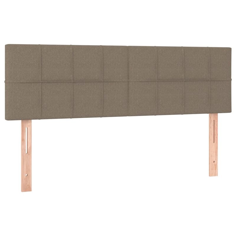 Casa si Gradina - Mobilier - Paturi si accesorii - Paturi - Pat continental cu saltea gri taupe 140x200 cm material textil - Infinity.ro