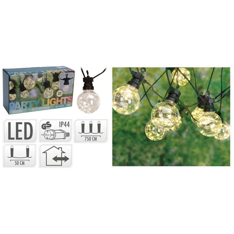 Casa si Gradina - Corpuri si surse de iluminat - Iluminat exterior - Felinare - ProGarden Iluminat cu LED pentru petreceri de gradina, 80 de lampi - Infinity.ro