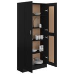 Casa si Gradina - Mobilier - Biblioteci si rafturi - Biblioteci - Biblioteca, negru, 82,5 x 30,5 x 185,5 cm, PAL - Infinity.ro