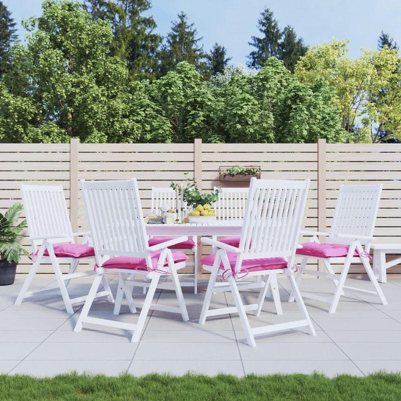Casa si Gradina - Textile si covoare - Perne si pilote - Perne decorative - Perne pentru scaun, 6 buc., roz, 40x40x7 cm, material textil - Infinity.ro