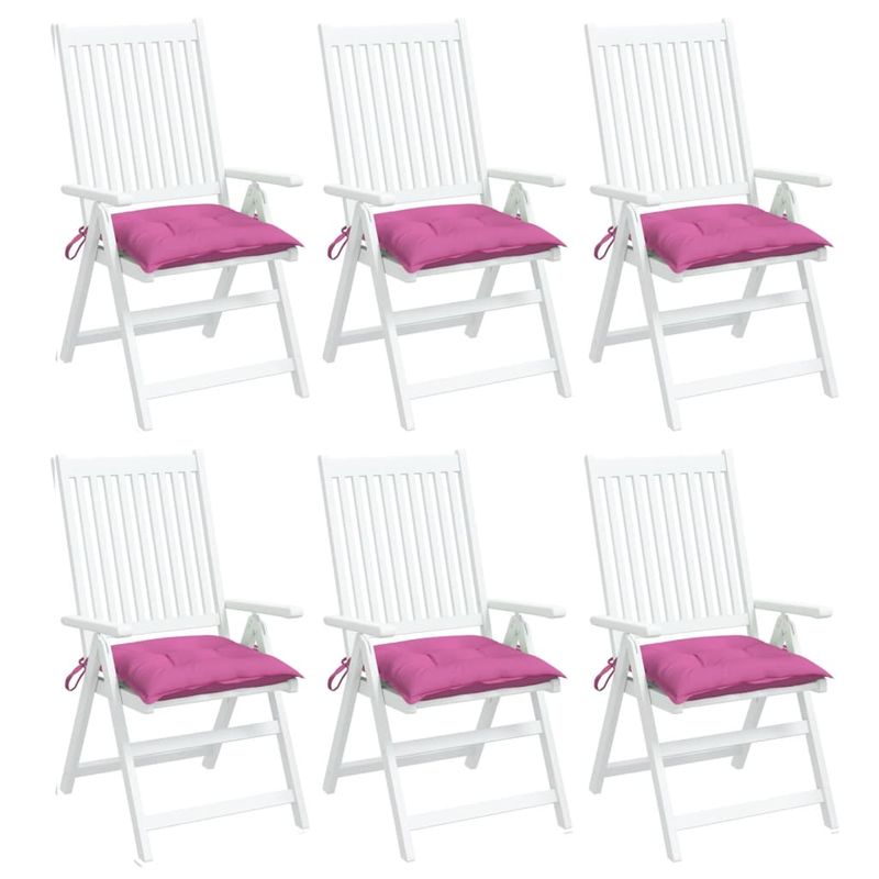 Casa si Gradina - Textile si covoare - Perne si pilote - Perne decorative - Perne pentru scaun, 6 buc., roz, 40x40x7 cm, material textil - Infinity.ro