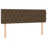 Casa si Gradina - Mobilier - Paturi si accesorii - Paturi - Pat cu arcuri, saltea si LED, maro inchis, 160x200 cm, textil - Infinity.ro