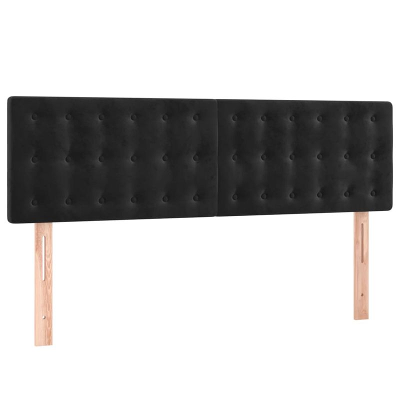 Casa si Gradina - Mobilier - Paturi si accesorii - Paturi - Pat box spring cu saltea, negru, 140x200 cm, catifea - Infinity.ro