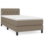 Casa si Gradina - Mobilier - Paturi si accesorii - Paturi - Pat box spring cu saltea, gri taupe, 80x200 cm, textil - Infinity.ro