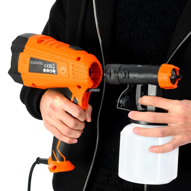 Casa si Gradina - Constructii - Vopsea si tencuieli - Pistoale si sisteme de vopsit si tencuit - Pistol electric de vopsit cu duze in 3 dimensiuni 500 W 800 ml - Infinity.ro