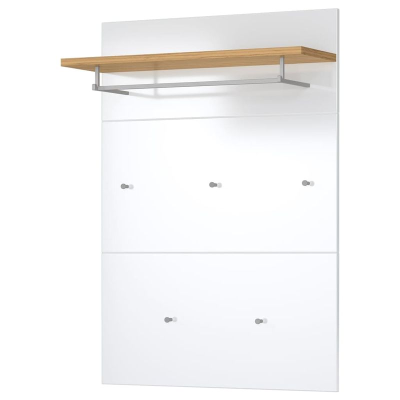 Casa si Gradina - Mobilier - Organizare si depozitare - Cuiere - Germania Cuier de haine GW-Frisco, 75x30x110 cm stejar Grandson si alb - Infinity.ro