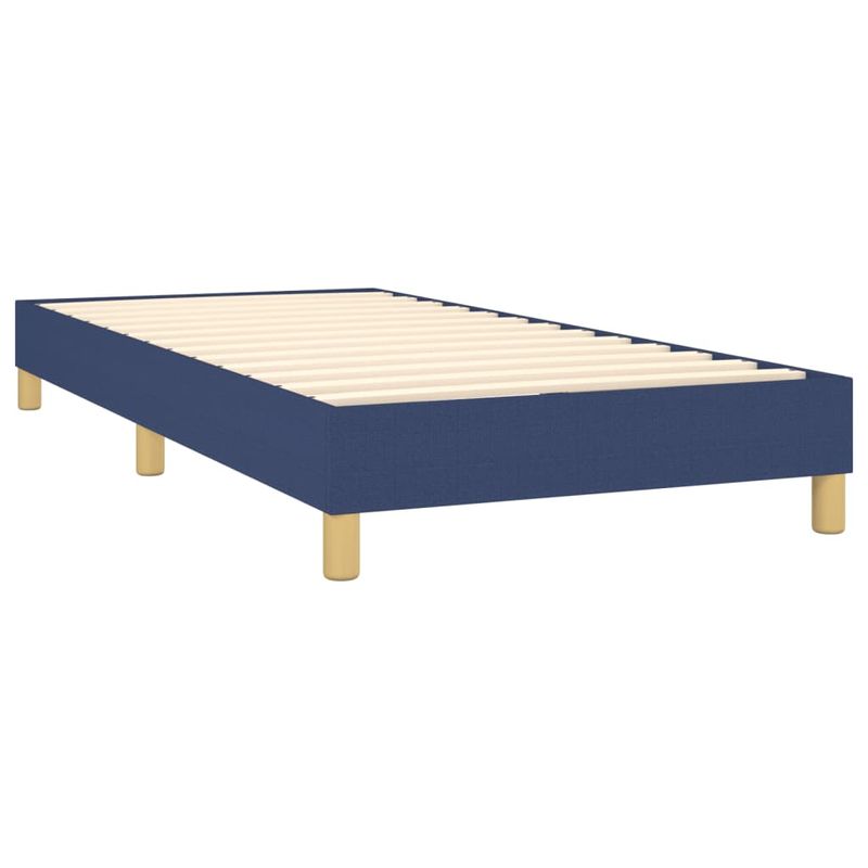 Casa si Gradina - Mobilier - Paturi si accesorii - Paturi - Pat box spring cu saltea, albastru, 100x200 cm, textil - Infinity.ro