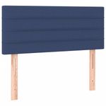 Casa si Gradina - Mobilier - Paturi si accesorii - Paturi - Pat box spring cu saltea, albastru, 100x200 cm, textil - Infinity.ro