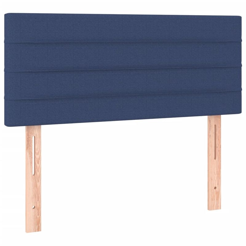 Casa si Gradina - Mobilier - Paturi si accesorii - Paturi - Pat box spring cu saltea, albastru, 100x200 cm, textil - Infinity.ro