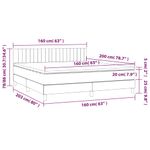 Casa si Gradina - Mobilier - Paturi si accesorii - Paturi - Pat cu arcuri, saltea si LED, albastru, 160x200 cm, textil - Infinity.ro
