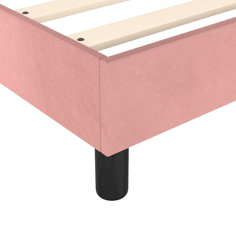 Casa si Gradina - Mobilier - Paturi si accesorii - Paturi - Pat box spring cu saltea, roz, 120x200 cm, catifea - Infinity.ro