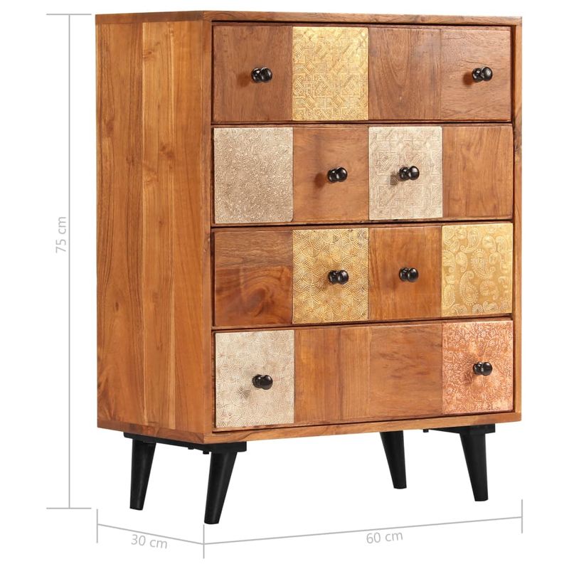 Casa si Gradina - Mobilier - Comode si corpuri - Comode - Scrin, 60 x 30 x 75 cm, lemn masiv de acacia - Infinity.ro
