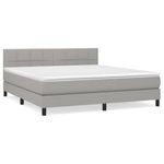Casa si Gradina - Mobilier - Paturi si accesorii - Paturi - Pat continental, gri deschis, 180x200 cm, material textil - Infinity.ro