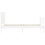 Casa si Gradina - Mobilier - Paturi si accesorii - Paturi - Cadru de pat cu tablie, alb, 100x200 cm, lemn masiv - Infinity.ro