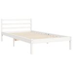 Casa si Gradina - Mobilier - Paturi si accesorii - Paturi - Cadru de pat cu tablie, alb, 100x200 cm, lemn masiv - Infinity.ro
