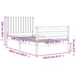Casa si Gradina - Mobilier - Paturi si accesorii - Paturi - Cadru de pat cu tablie, alb, 100x200 cm, lemn masiv - Infinity.ro
