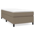 Casa si Gradina - Mobilier - Paturi si accesorii - Paturi - Pat box spring cu saltea, gri taupe, 80x200 cm, textil - Infinity.ro