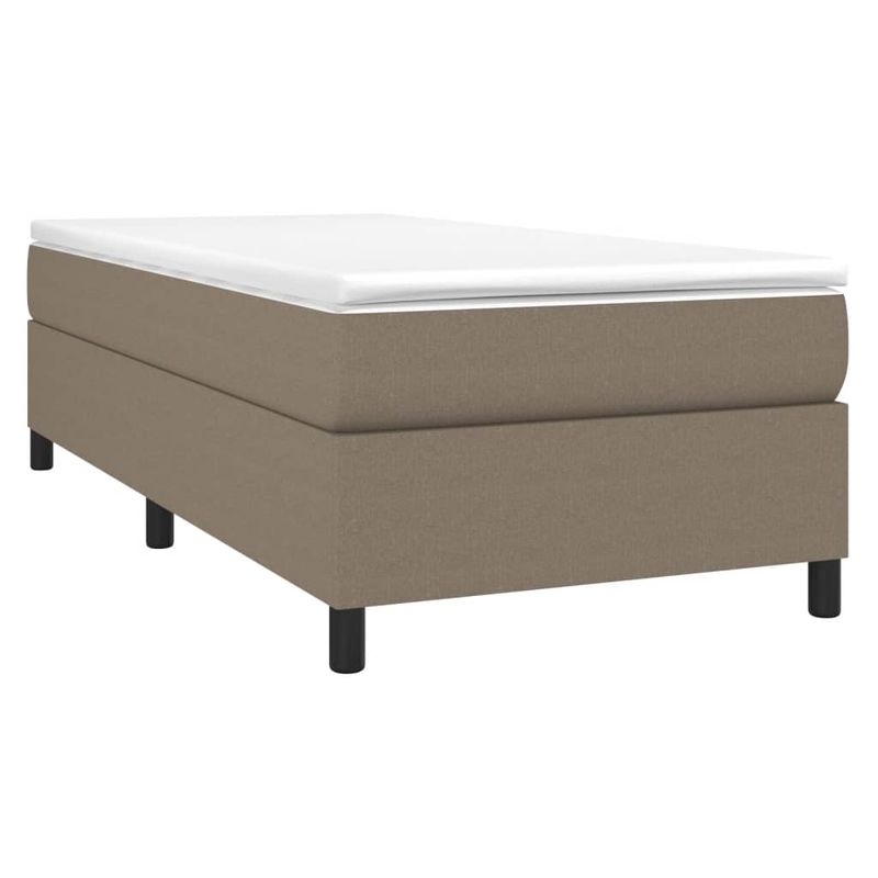 Casa si Gradina - Mobilier - Paturi si accesorii - Paturi - Pat box spring cu saltea, gri taupe, 80x200 cm, textil - Infinity.ro