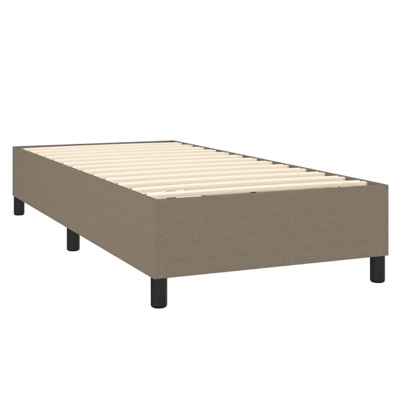 Casa si Gradina - Mobilier - Paturi si accesorii - Paturi - Pat box spring cu saltea, gri taupe, 80x200 cm, textil - Infinity.ro