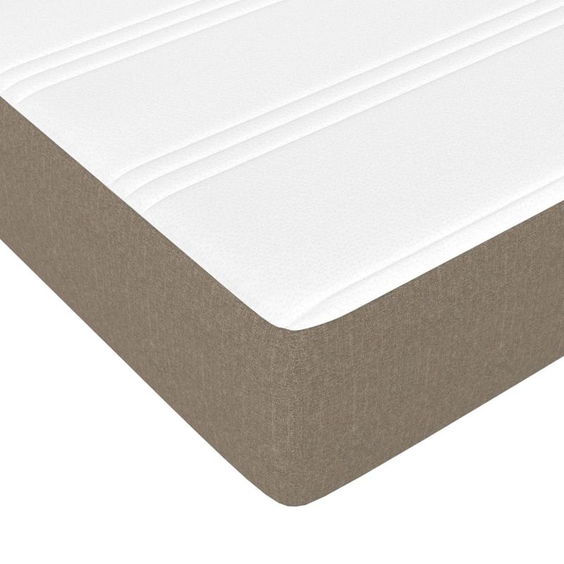 Casa si Gradina - Mobilier - Paturi si accesorii - Paturi - Pat box spring cu saltea, gri taupe, 80x200 cm, textil - Infinity.ro