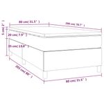 Casa si Gradina - Mobilier - Paturi si accesorii - Paturi - Pat box spring cu saltea, gri taupe, 80x200 cm, textil - Infinity.ro