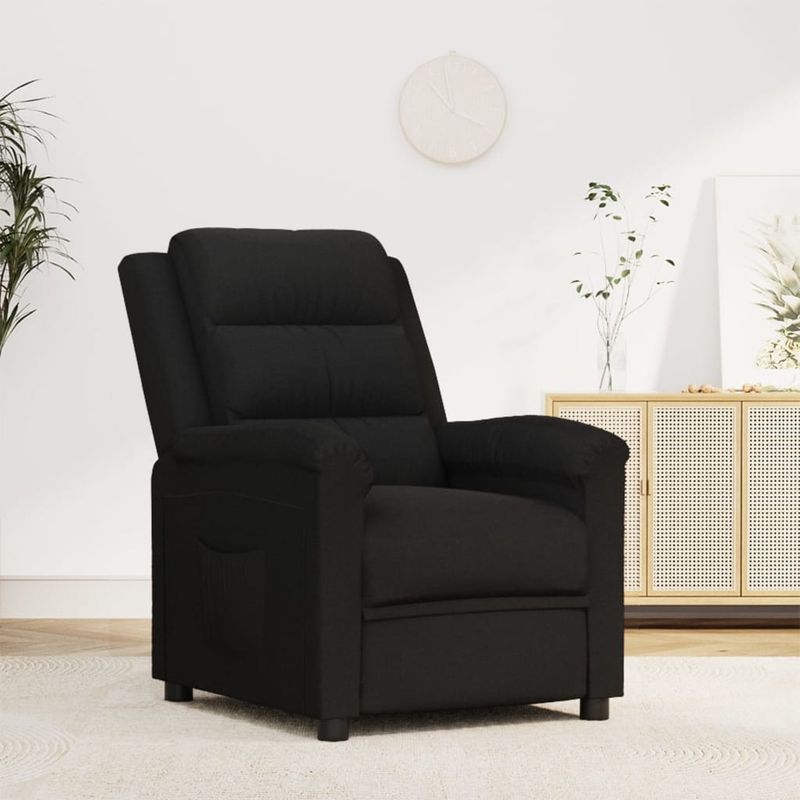 Casa si Gradina - Mobilier - Scaune si fotolii - Fotolii - Fotoliu rabatabil, negru, catifea - Infinity.ro
