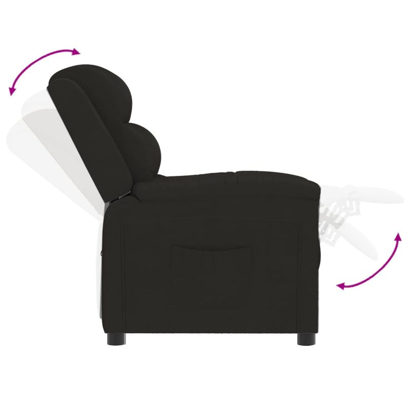 Casa si Gradina - Mobilier - Scaune si fotolii - Fotolii - Fotoliu rabatabil, negru, catifea - Infinity.ro