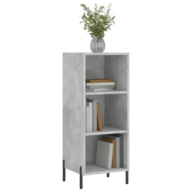 Casa si Gradina - Mobilier - Comode si corpuri - Comode - Servanta, gri beton, 34,5x32,5x90 cm, lemn prelucrat - Infinity.ro