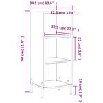 Casa si Gradina - Mobilier - Comode si corpuri - Comode - Servanta, gri beton, 34,5x32,5x90 cm, lemn prelucrat - Infinity.ro