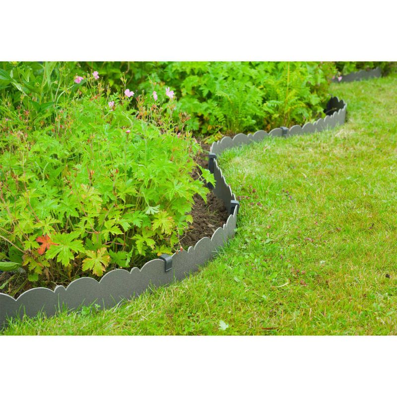 Casa si Gradina - Gradina si terasa - Garduri, panouri si accesorii - Nature Borduri de gradina decorative, 0,13 x 12 m, 3 mm, gri - Infinity.ro