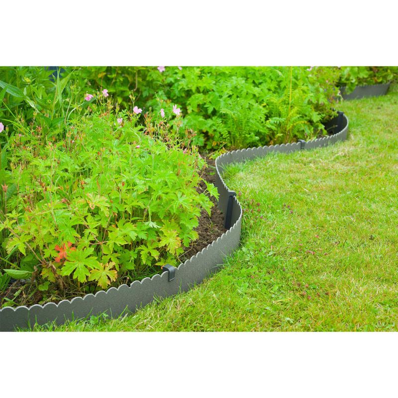 Casa si Gradina - Gradina si terasa - Garduri, panouri si accesorii - Nature Borduri de gradina decorative, 0,13 x 12 m, 3 mm, gri - Infinity.ro